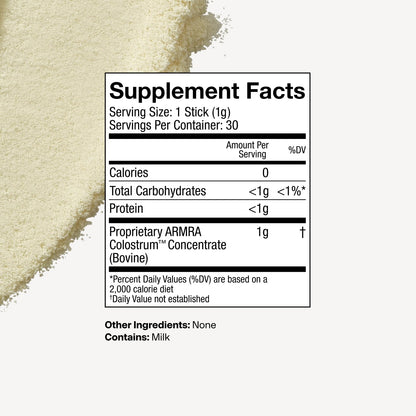 Armra Colostrum Powder | Blood Orange | Gut Health & Bloating | Skin & Hair | Immunity | Keto, Gluten & Fat-Free | 30 Servings