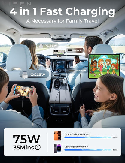 Lisen Retractable Car Charger