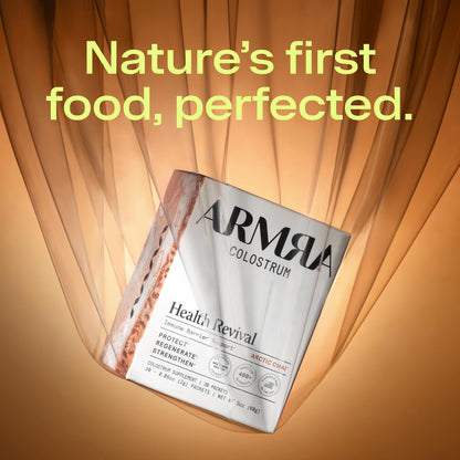 Armra Colostrum Powder | Blood Orange | Gut Health & Bloating | Skin & Hair | Immunity | Keto, Gluten & Fat-Free | 30 Servings