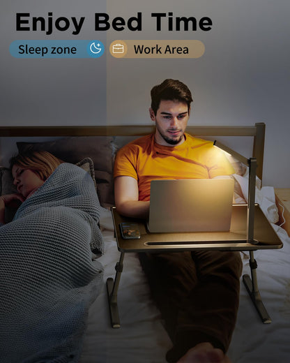 Laptop Bed Tray Desk with LED Desk Lamp