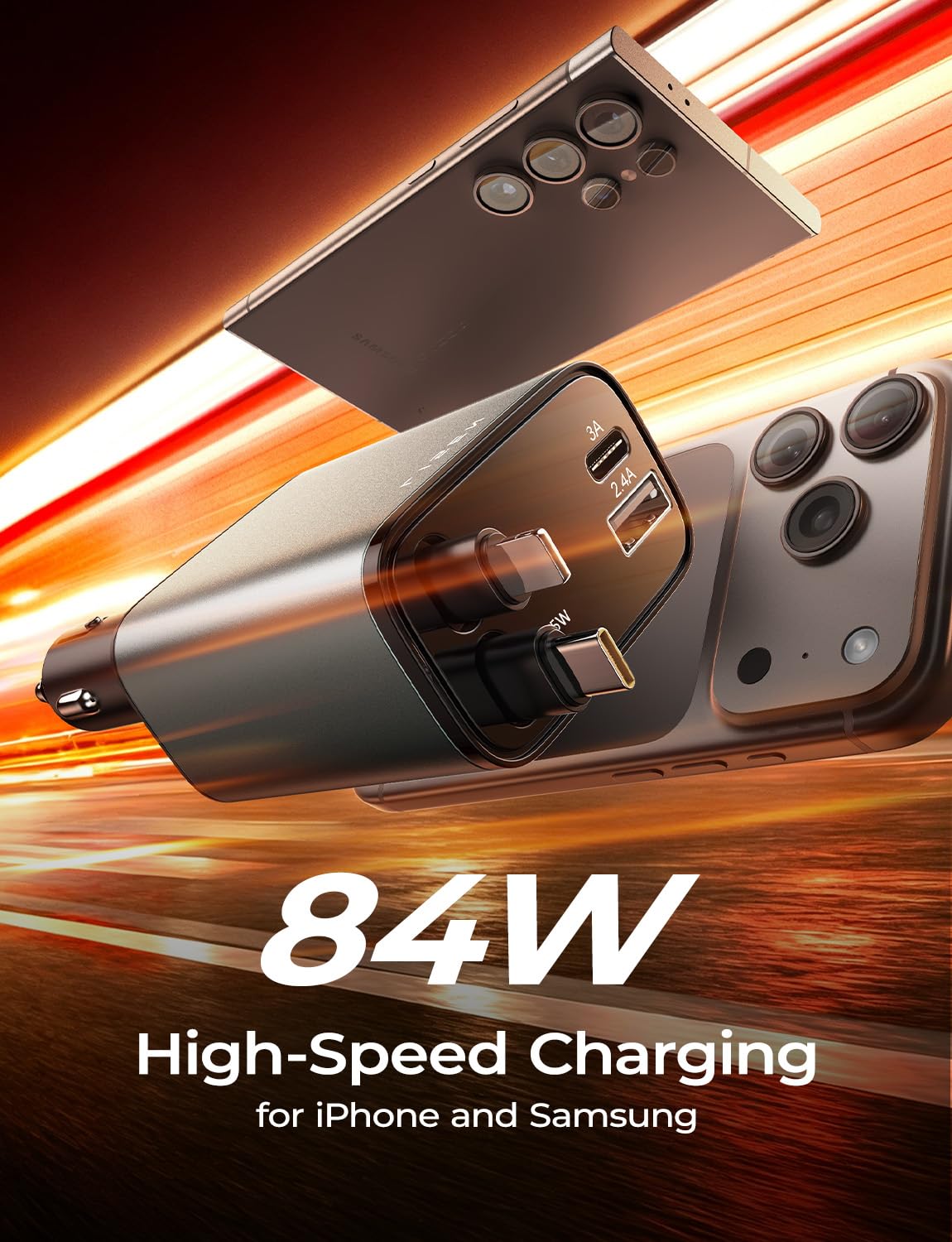 Lisen Retractable Car Charger