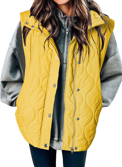 EVALESS Womens Lightweight Cropped Puffer Vest