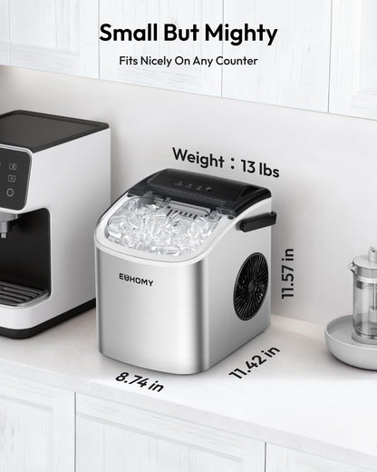 Euhomy Countertop Ice Maker Machine with Handle