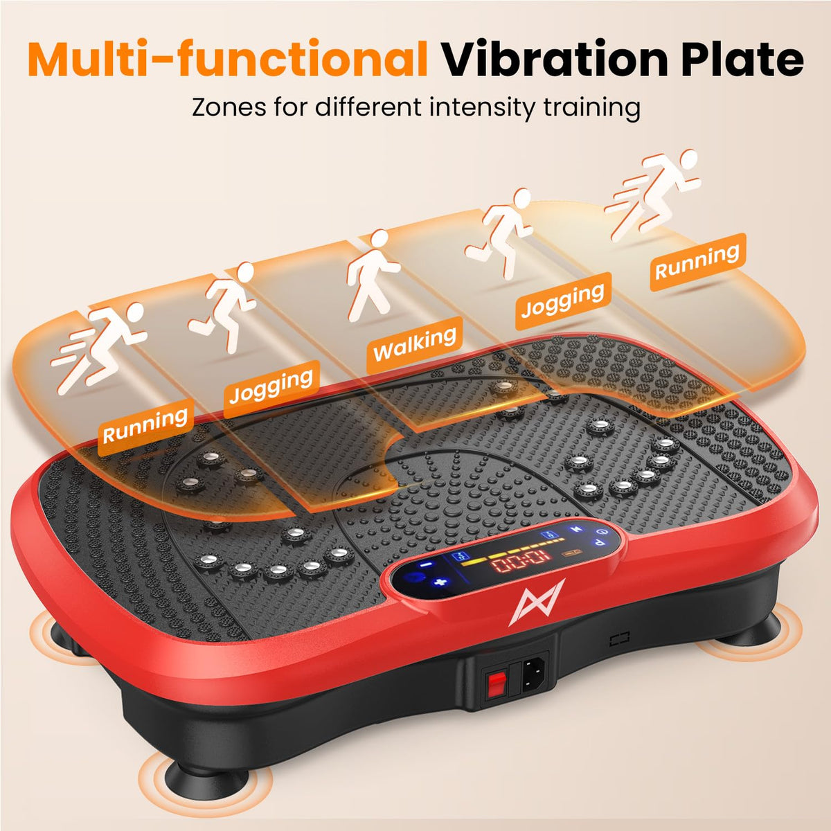 Axv Vibration Plate Fitness Platform Exercise Machine Vibrating Shaking Full Body Shaker Workout Vibrate Stand Shake Board Sport for Weight Loss Fat Burner for Gym Home Office
