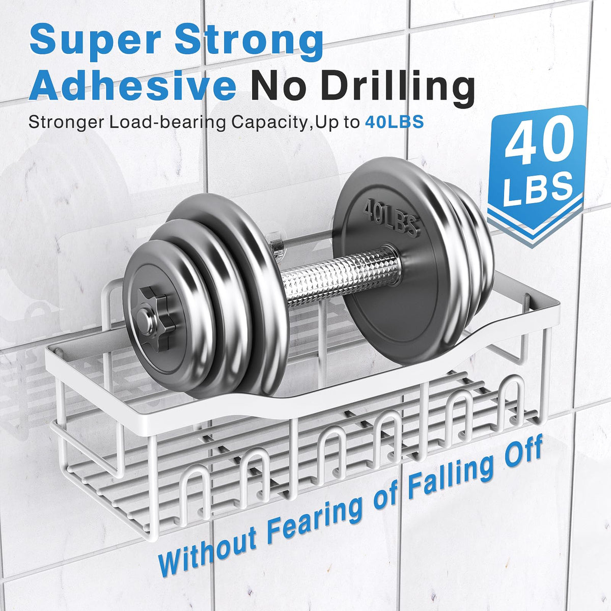 Eudele Adhesive Shower Caddy