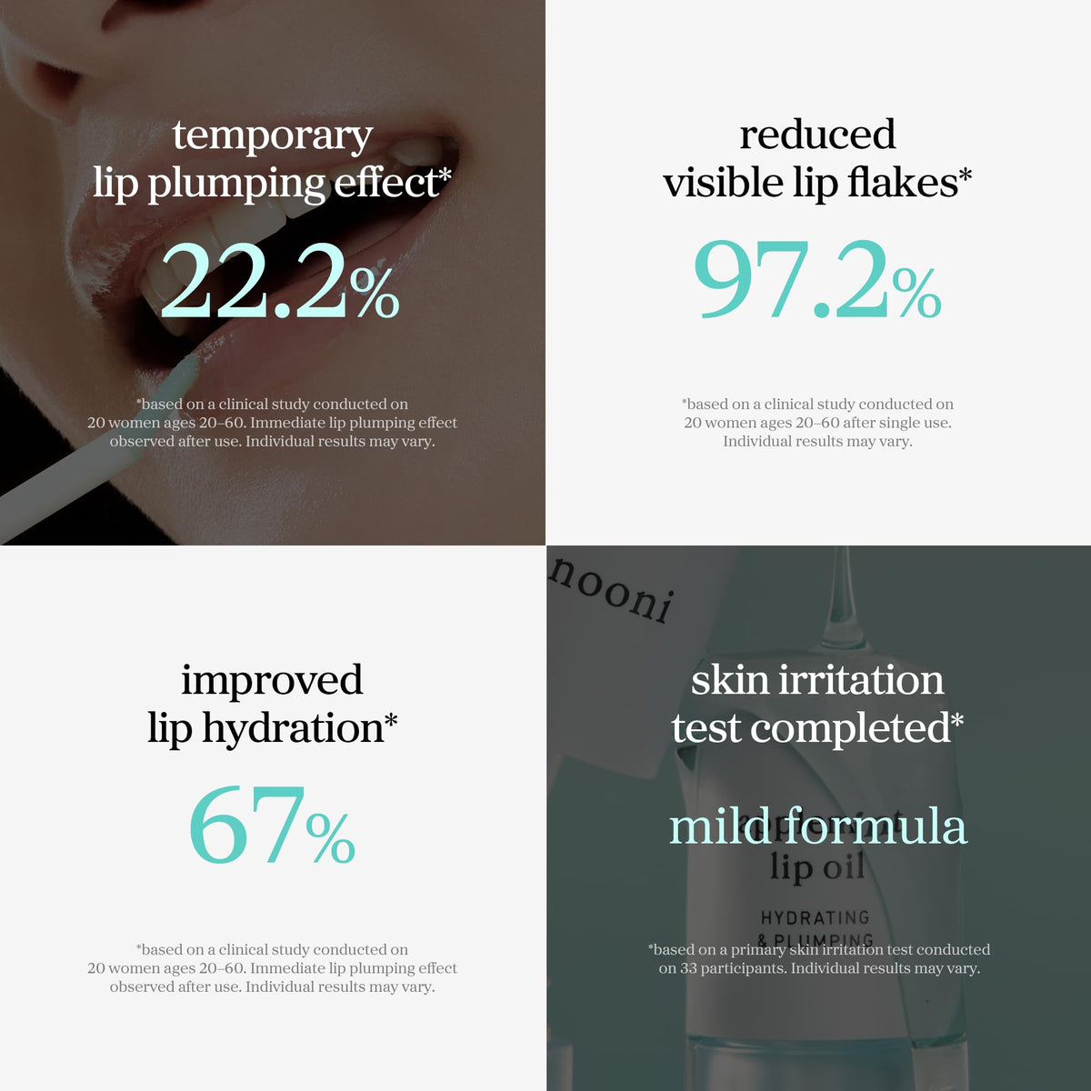 NOONI Korean Lip Oil - Applepeony - pH Color-Changing Plumping Lip Gloss