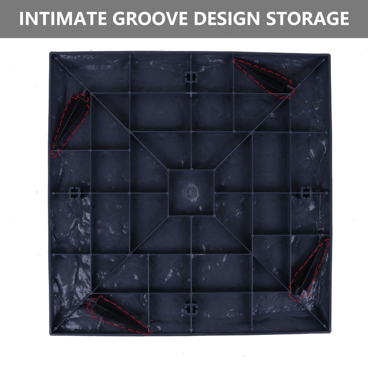 4Pcs Large Stepping Stones Outdoor Garden Walkway, Durable Plastic Pavers