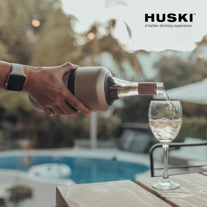 Huski Wine Chiller | Award Winning Iceless Design | Keeps Wine Cold up to 6 Hours | Wine Accessory | Next Generation Ice Bucket | Fits Some Champagne Bottles | Perfect Gift for Wine Lovers (Champagne)