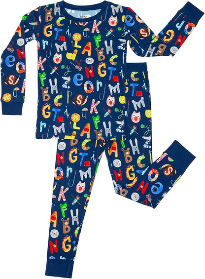 Little Sleepies Two-Piece Pajama Set, Viscose from Bamboo, Toddler Kids PJs