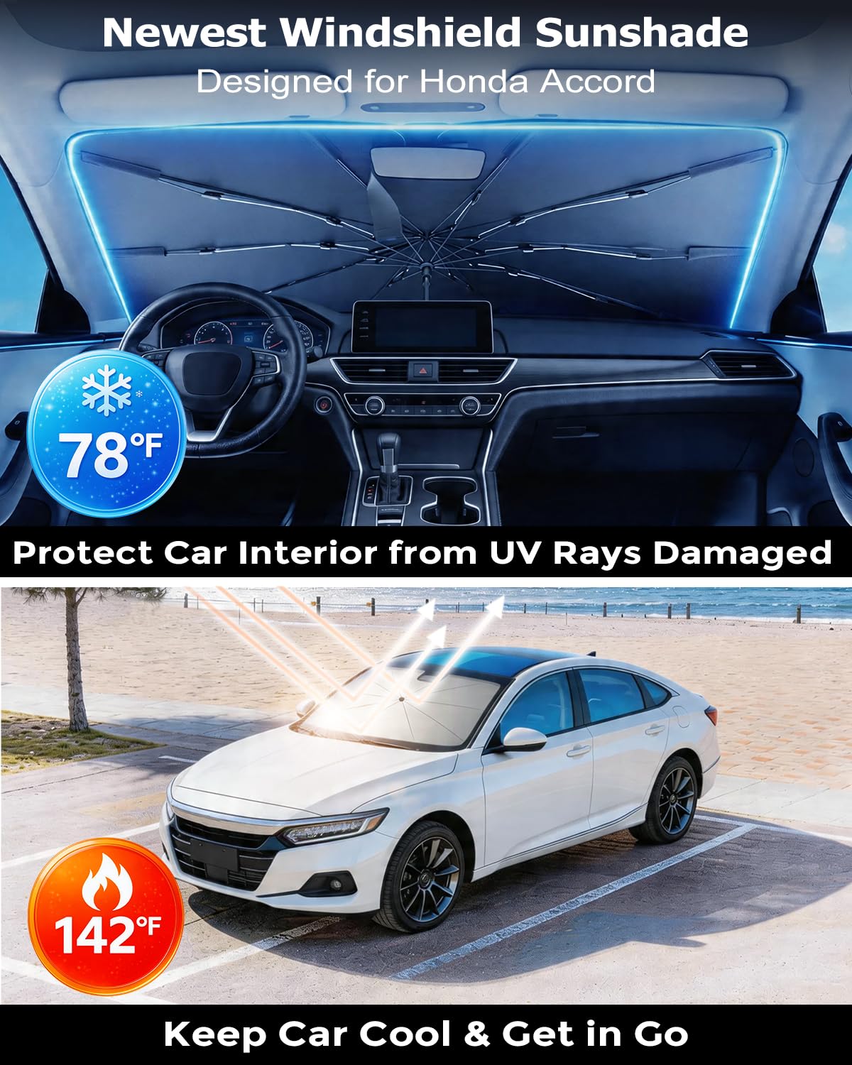 Dmjn Umbrella Windshield Sun Shade