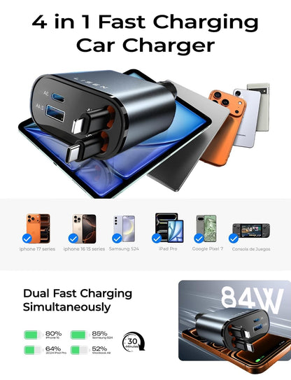 Lisen Retractable Car Charger