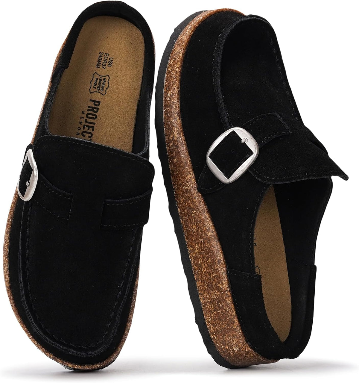 Project Cloud 100% Genuine Leather Moccasin Clogs for Women Fall Shoes