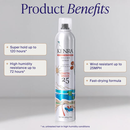 Kenra Professional Volume Spray 25 | Super Hold Finishing & Styling Hairspray | Flake-Free & Fast-Drying | Wind & Humidity Resistance | All Hair Types