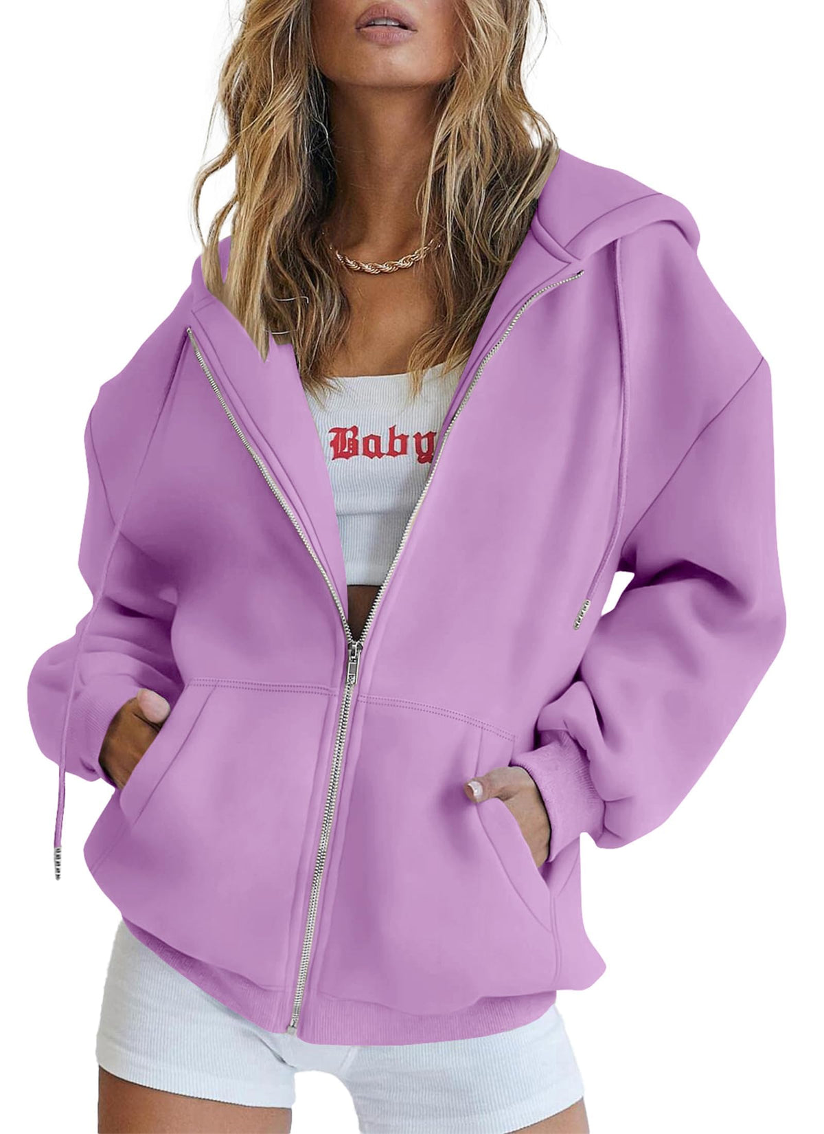 PRETTYGARDEN Women's Fall Zip Up Hoodies Sweatshirts