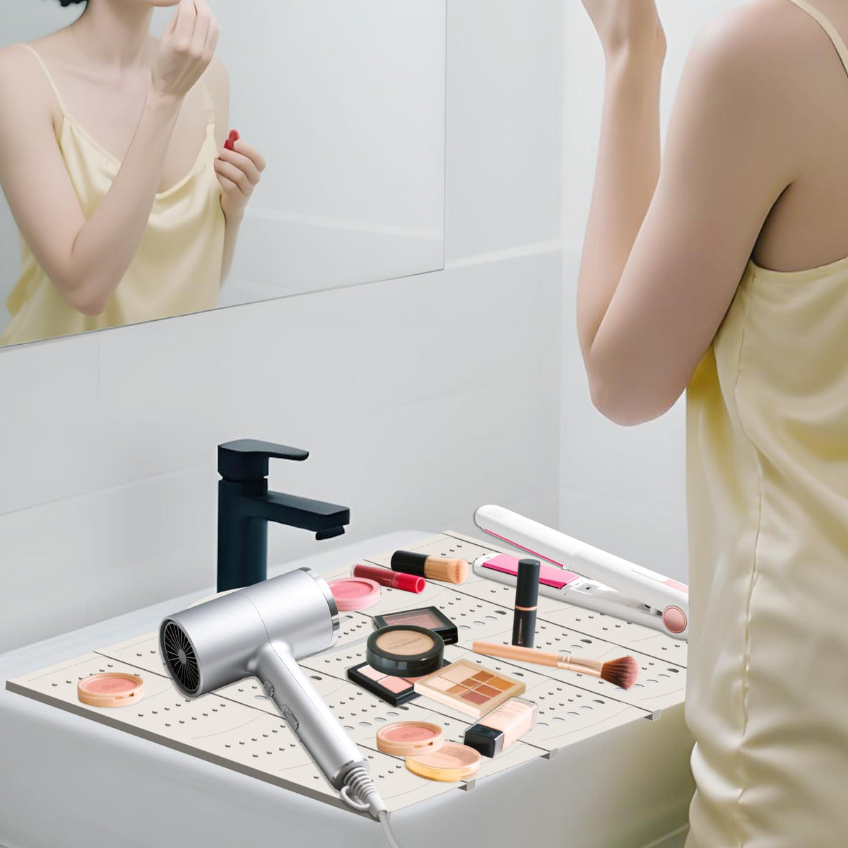 Mofason Bathroom Sink Top Cover Space Saver