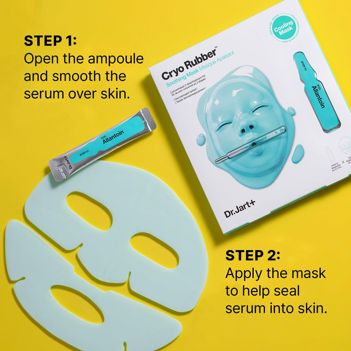 Dr.Jart+ Cryo Rubber Cooling Korean Face Mask with Serum Ampoule| Korean Skin Care | Travel Size