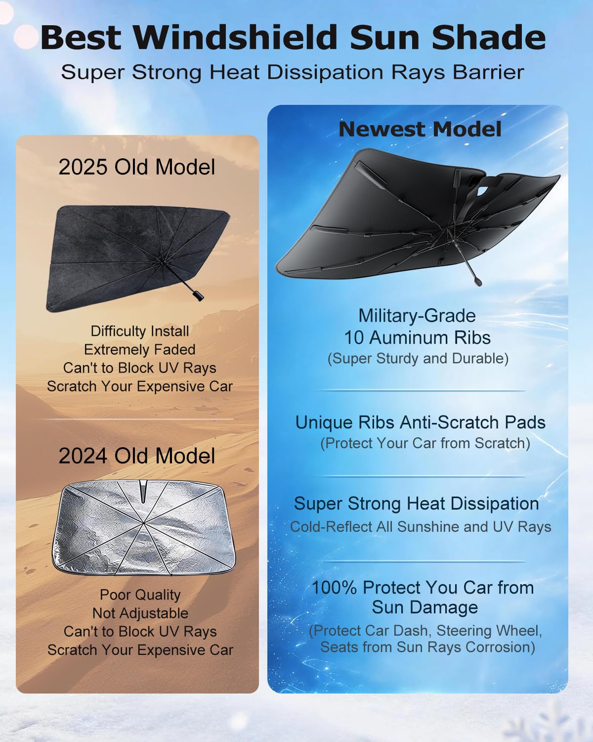 Dmjn Umbrella Windshield Sun Shade