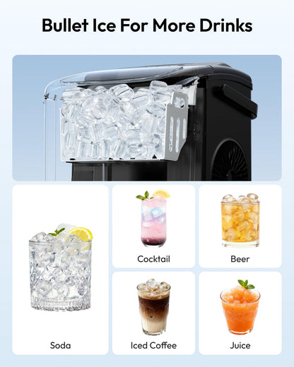 Euhomy Countertop Ice Maker Machine with Handle