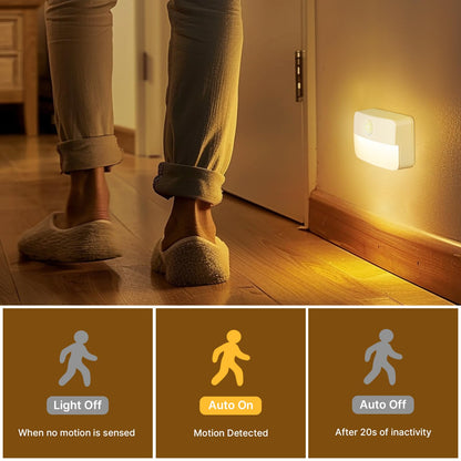 Guankai 8 Pack Motion Sensor Stair Light for Indoor, Battery Operated