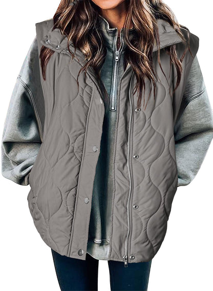 EVALESS Womens Lightweight Cropped Puffer Vest