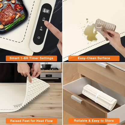 FYY Warming Mat for Food 24"x15", Rapid and Full Surface Heating
