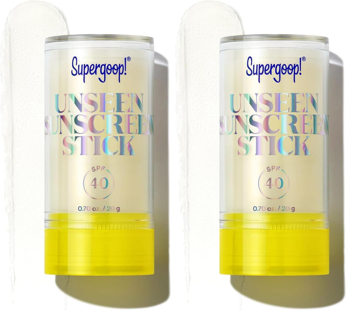 Supergoop! Unseen Sunscreen Face Stick SPF 40, Clear, Broad Spectrum 0.7 oz