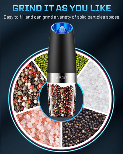 Xinxu Gravity Electric Pepper and Salt Grinder Set