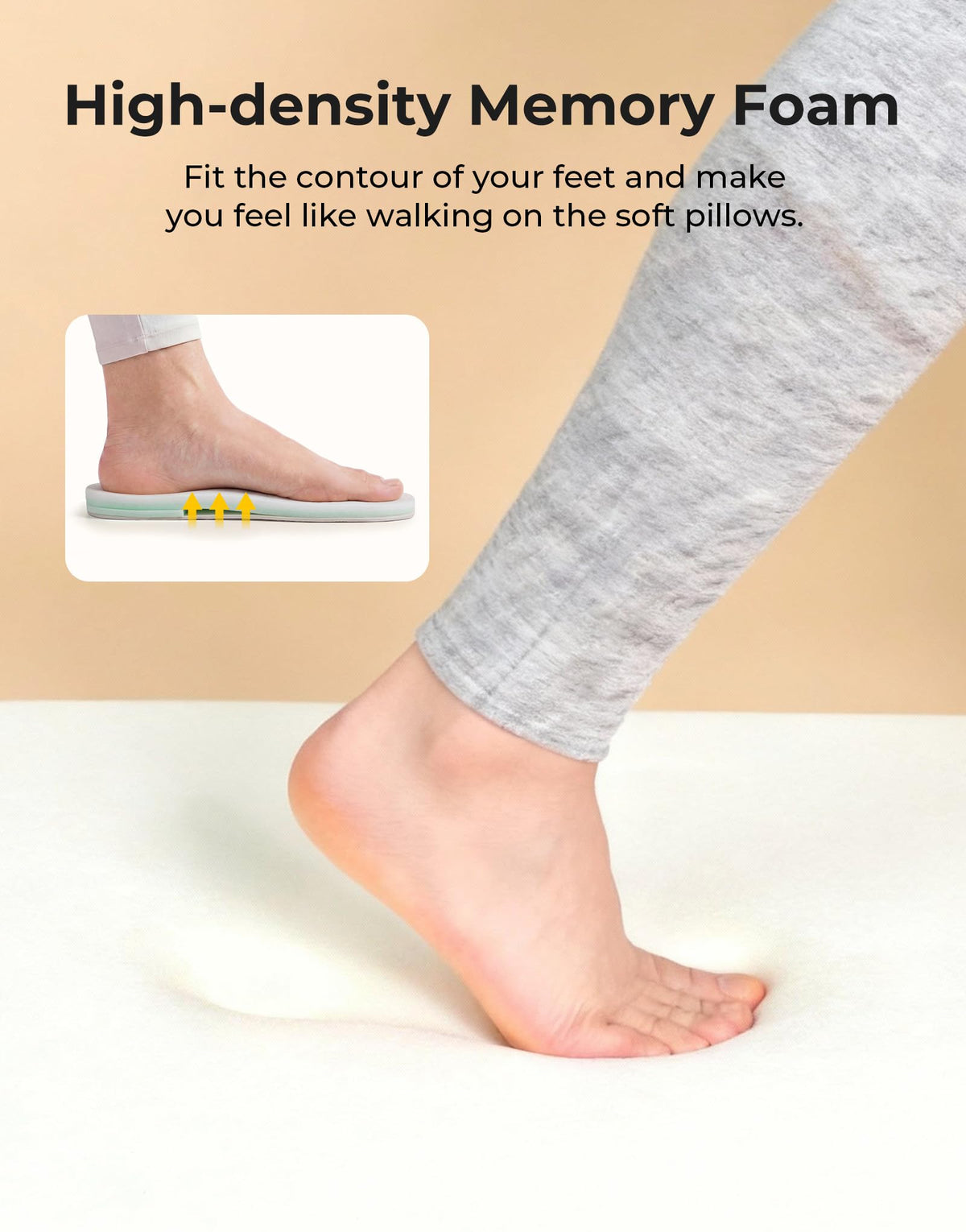 HomeTop Women's Fuzzy Curly Fur Fleece Lining Memory Foam Loafer Slippers