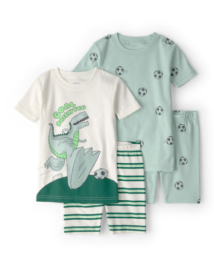 Carter's Boys' 4-piece Tight Fit Cotton Pajama Set