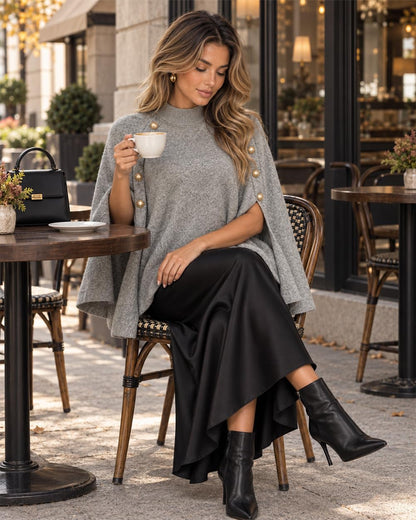 CHICME Women’s Knit Cape Sweater