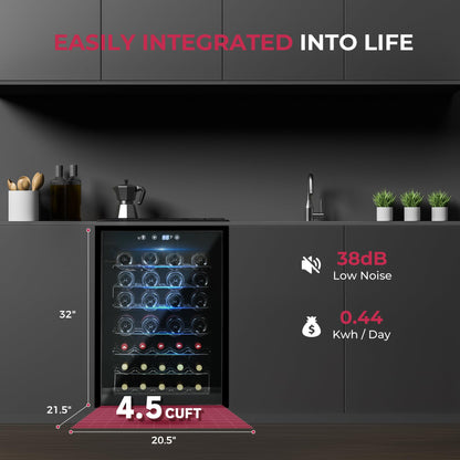 Icyglee 25 Bottle Compressor Wine Cooler Refrigerator