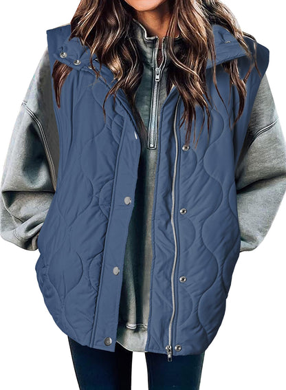 EVALESS Womens Lightweight Cropped Puffer Vest