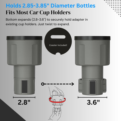 Swigzy Car Cup Holder Expander Adapter for Large Water Bottles