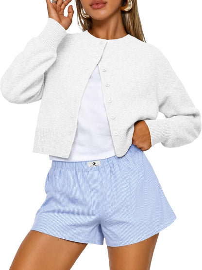 Trendy Queen Cropped Cardigan Sweaters for Women Fall Fashion Clothes 2026