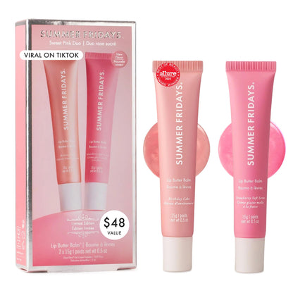 Summer Fridays Lip Butter Balm - Moisturizing Lip Gloss for Instant Shine + Sheer Color