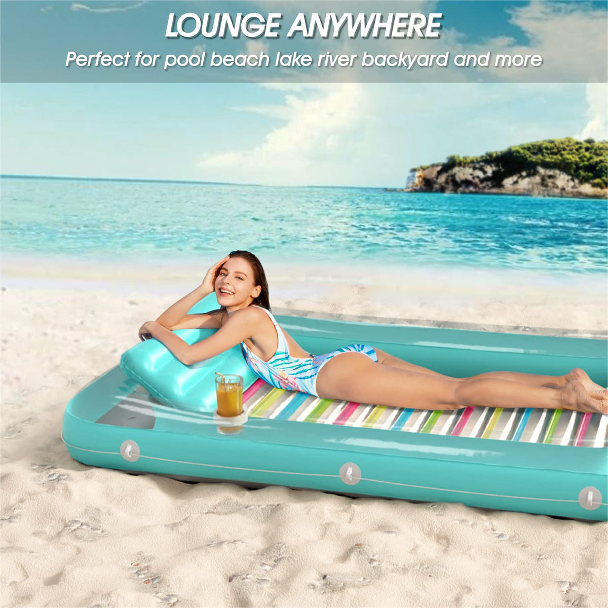 Inflatable Tanning Pool Lounger Float