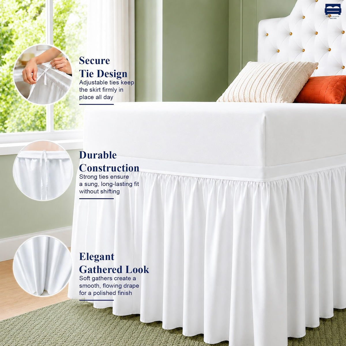 Cottingon Dorm Room Bed Skirt Twin XL