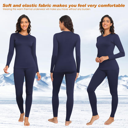 Thermal Underwear for Women Thermal Set Fleece Lined Leggings Long Johns