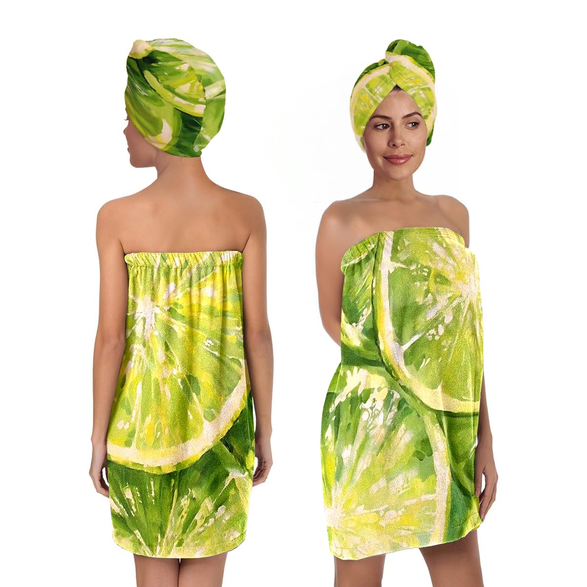 Bath Wrap and Hair Drying Towel Set – Microfiber Quick Dry