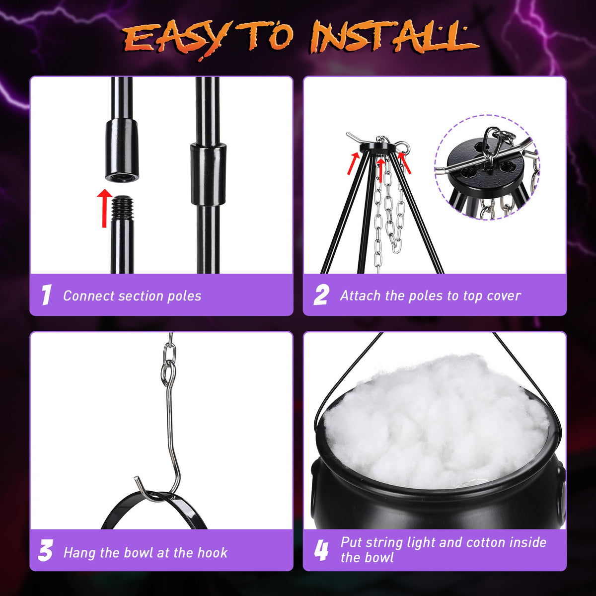 Aw 9Ft Animatronics Flying Witch Hovering Broom Animated Ac 100V-240V Halloween Outdoor Decoration Motion Activated