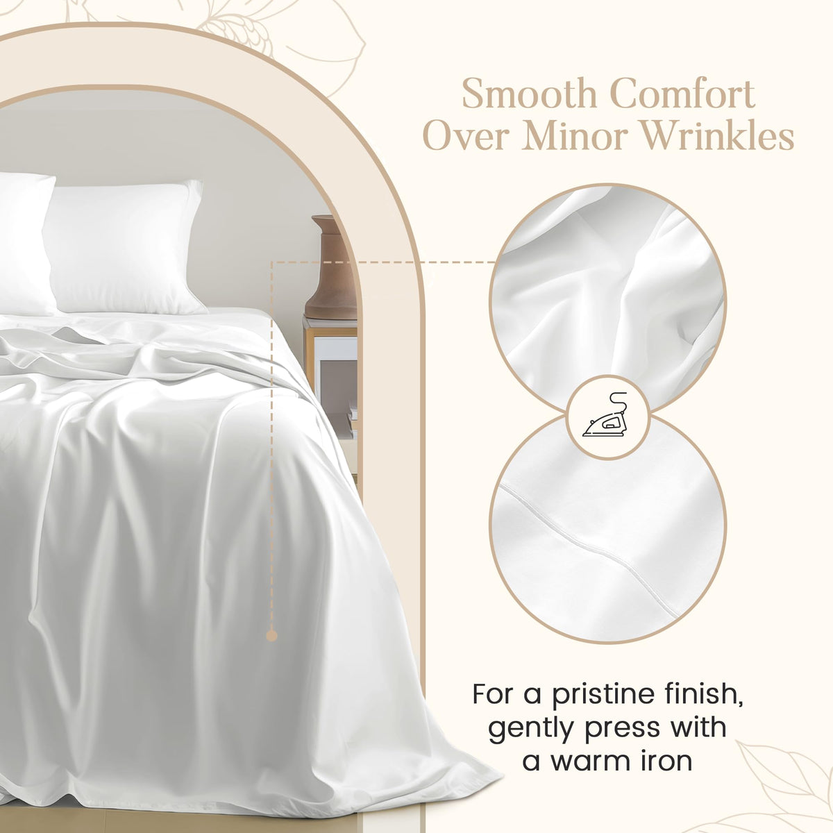 100% Egyptian Cotton Sheets King Size Sheets Set with Fully Elasticated 15" Deep Fitted Sheet & Pillowcases