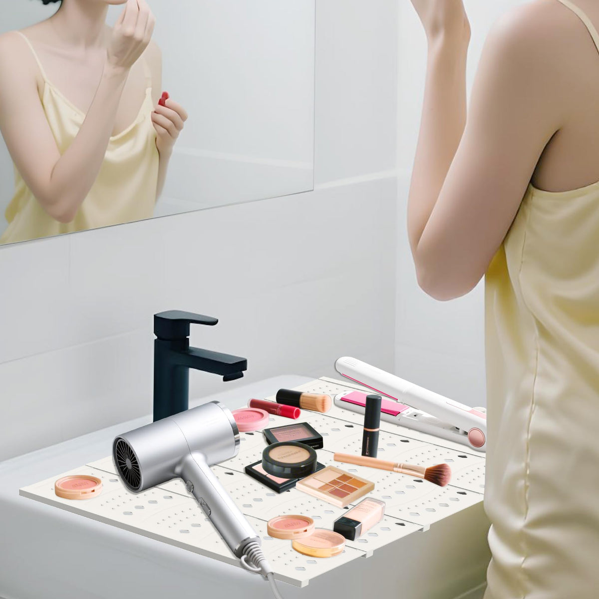 Mofason Bathroom Sink Top Cover Space Saver