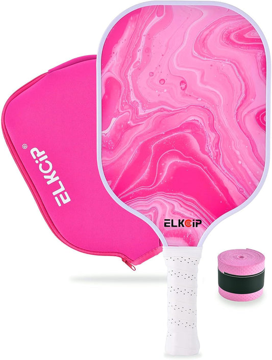 Composite Pickleball Paddle with Cover for Women, Graphite Carbon Fiber Polypropylene Honeycomb Core Pickleball Racquet Gift for Mother Wife Grandmother Girlfriend