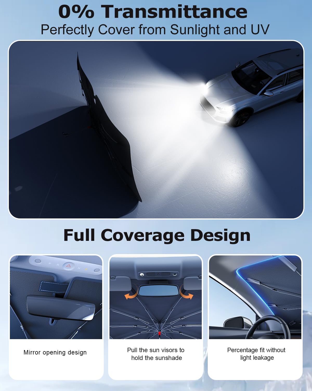 Dmjn Umbrella Windshield Sun Shade