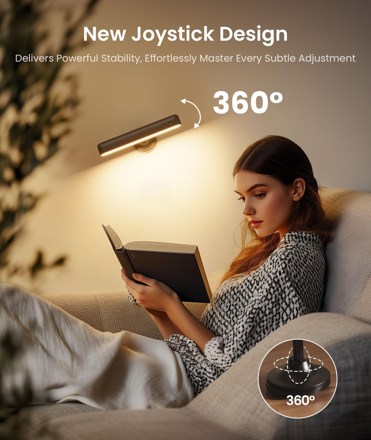 Popoiron Wall Sconce with 7500mAh Rechargeable Battery LED Wall Light
