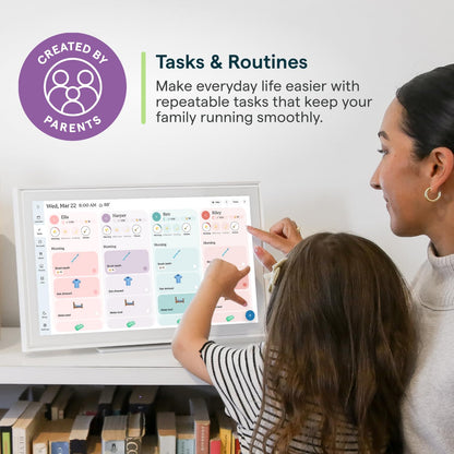 Skylight Calendar: 15-Inch Wall Planner Digital Calendar & Chore Chart, Smart Touchscreen Interactive Display