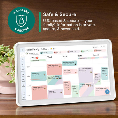 Skylight Calendar: 15-Inch Wall Planner Digital Calendar & Chore Chart, Smart Touchscreen Interactive Display