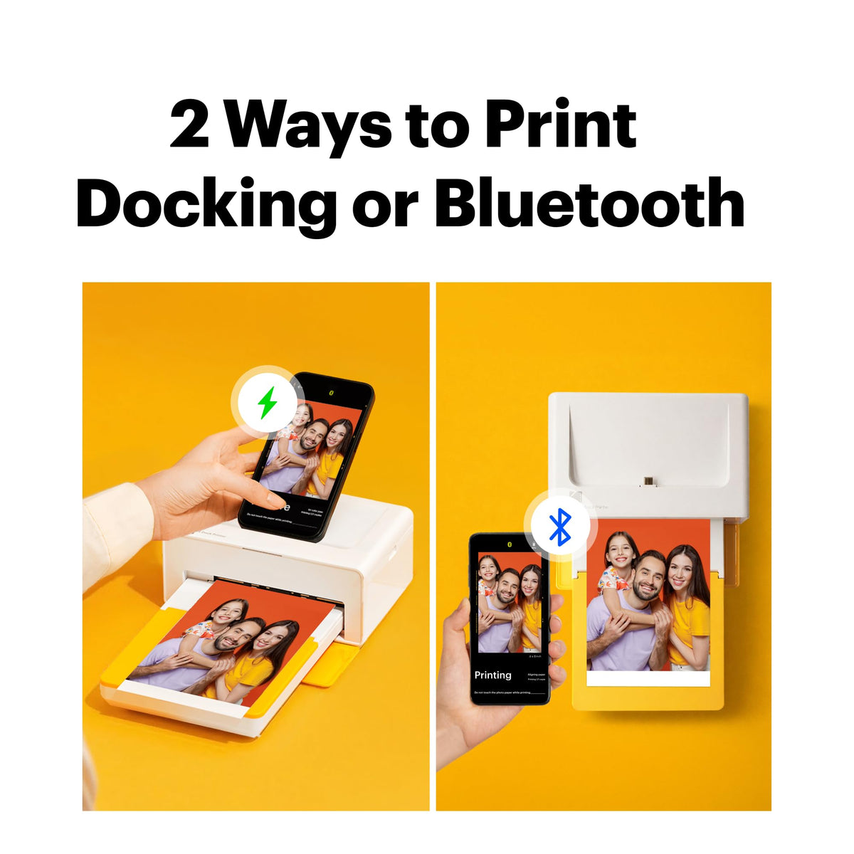 Kodak Dock Plus 4x6'' Photo Printer, 10 Sheets, Docking & Bluetooth Smartphone Printer