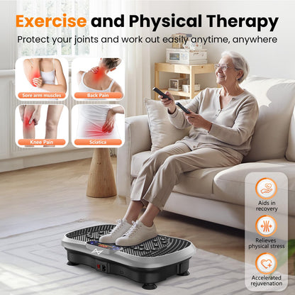 Axv Vibration Plate Fitness Platform Exercise Machine Vibrating Shaking Full Body Shaker Workout Vibrate Stand Shake Board Sport for Weight Loss Fat Burner for Gym Home Office