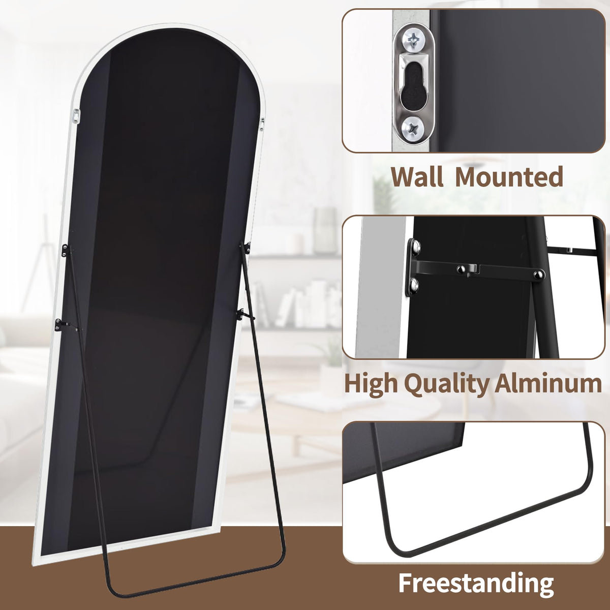 OGCAU Arched Full Length Mirror 76"x34"